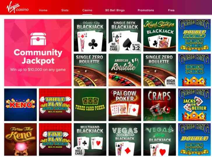 Virgin Games Casino VIP rewards and benefits showcase